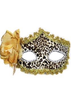 MASCHERA LEOPARDATA CON FIORE